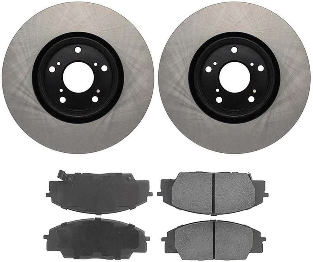 4Pack Front Brake Kit - Brake Pads and Rotors Kit Automotive Replacement Brake Kits for Acura CSX 2007-2010 for Acura RSX 2002-2006 for Honda Civic 2006-2011