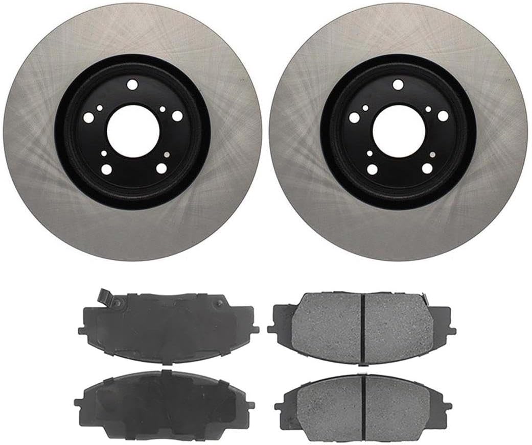 4Pack Front Brake Kit - Brake Pads and Rotors Kit Automotive Replacement Brake Kits for Acura CSX 2007-2010 for Acura RSX 2002-2006 for Honda Civic 2006-2011