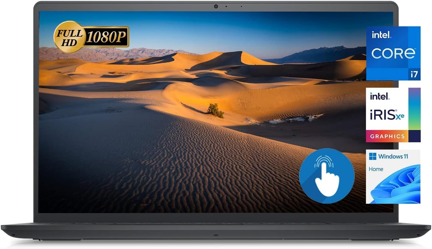 Dell Inspiron 15 3530 Laptop, 15.6' FHD Touchscreen, Intel Core i7-1355U Processor, 64GB RAM, 2TB SSD, Webcam, HDMI, Bluetooth, Wi-Fi 6, Windows 11 Home, Black