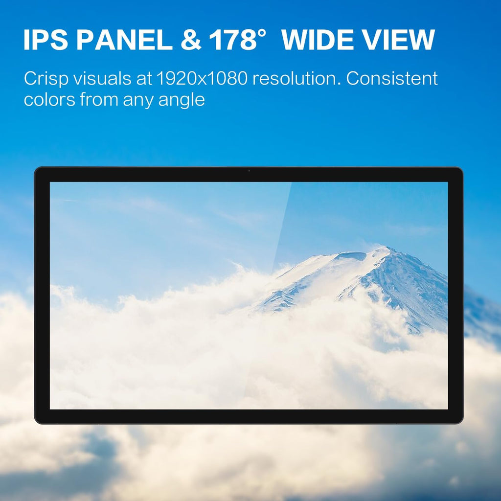 32 inch Smart Screen - Android 11 Touchscreen Monitor with Built-in Speakers, 2.0 MP Camera, 4G & 32G, HDMI Out, Digital Signage for Commercial Display, Wall-Mountable or Desktop