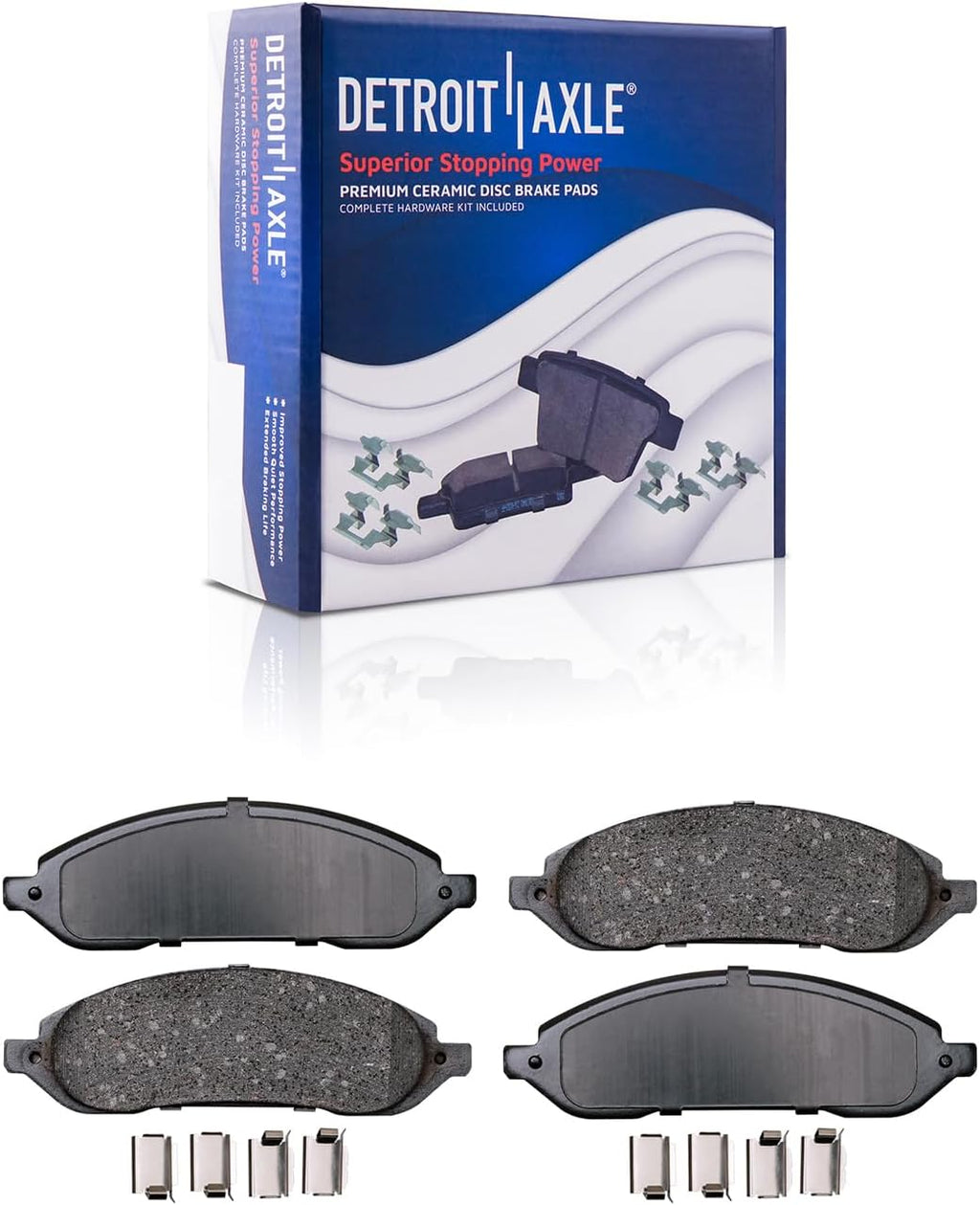 Detroit Axle - Brake Kit for 04-07 Ford Freestar Mercury Monterey Brake Rotors Ceramic Brakes Pads 2004 2005 2006 2007 Replacement: 13.59' inch Front and 12.44' inch Rear Rotors
