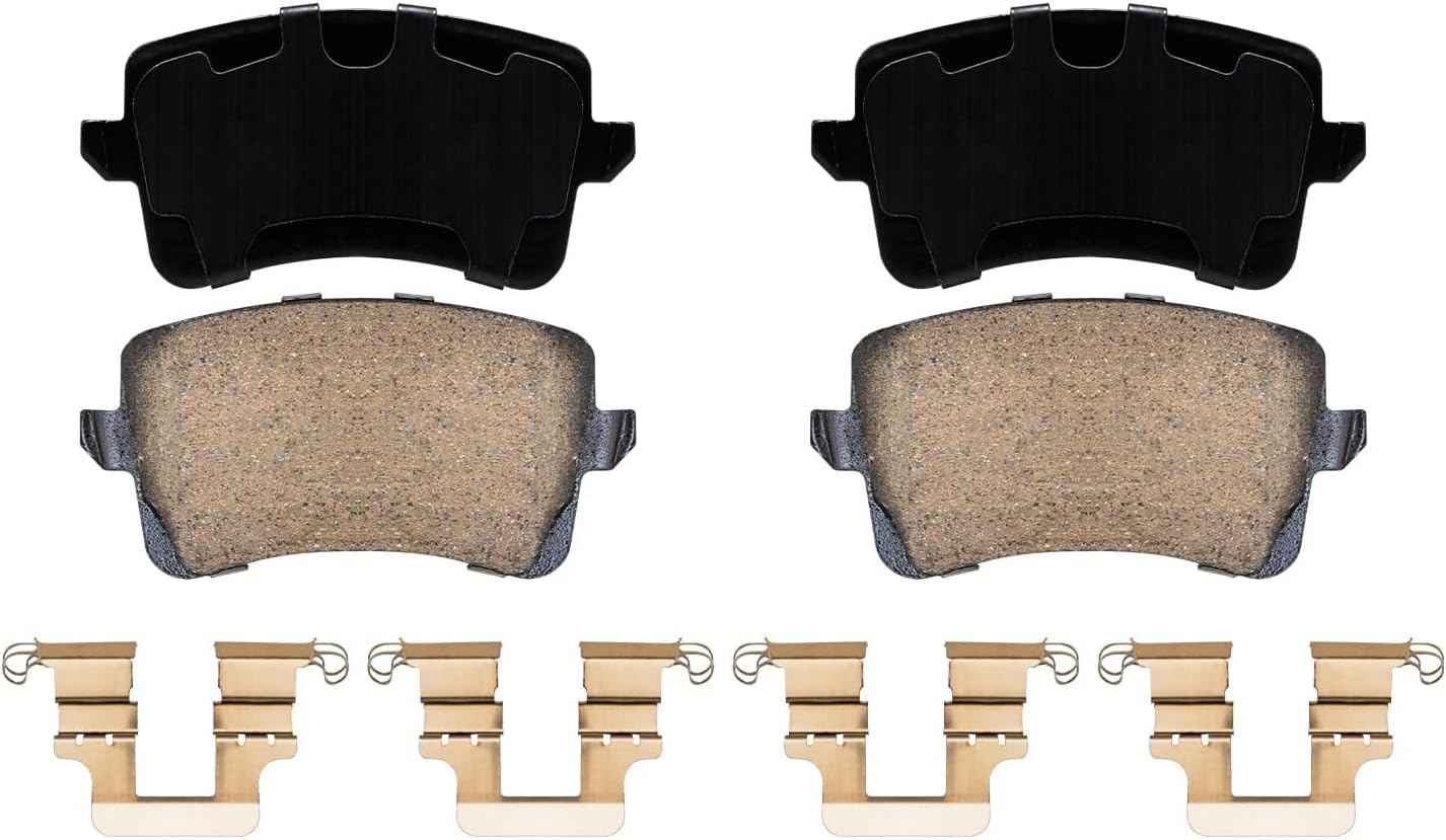 Detroit Axle - Rear Brake Kit for 09-16 Audi A4 Quattro, 10-14 A5, 08-17 A5 Quattro, 13-16 Allroad, 09-17 Q5, Drilled and Slotted Disc Brake Rotors Ceramic Brakes Pads Replacement : 11.81'' inch Rotor