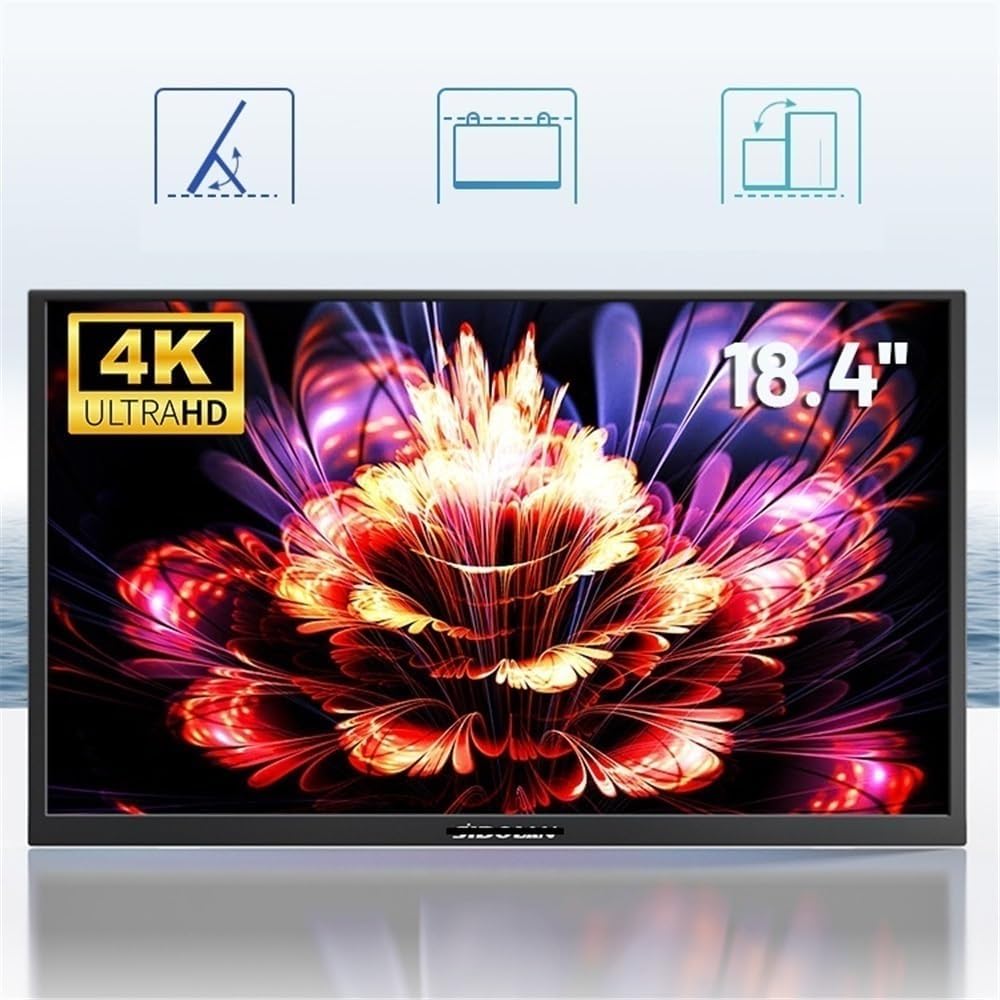 Portable Monitor for Laptop Portable Monitor 18.4 Inch Extended Sub-Screen 4k Laptop Mobile Phone External Portable Gaming Monitor