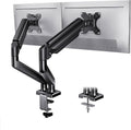Adjustable Dual-Screen Monitor Stand,13-32 Inch Screen,Pneumatic Spring,360° Rotation,2 Installation Method,Vesa Mount,22lbs Load Capacity,Flexible Adjustment,Black