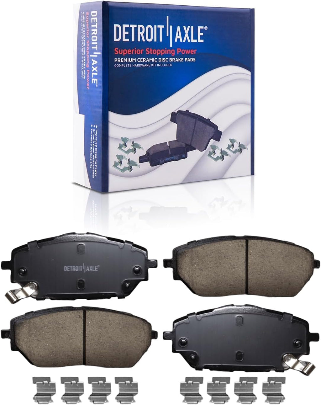 Detroit Axle - Front Brake Kit for Toyota 2018-2022 C-HR 11.77' inch Drilled and Slotted Disc Brake Rotors Ceramic Brakes Pads 2019 2020 2021 Replacement