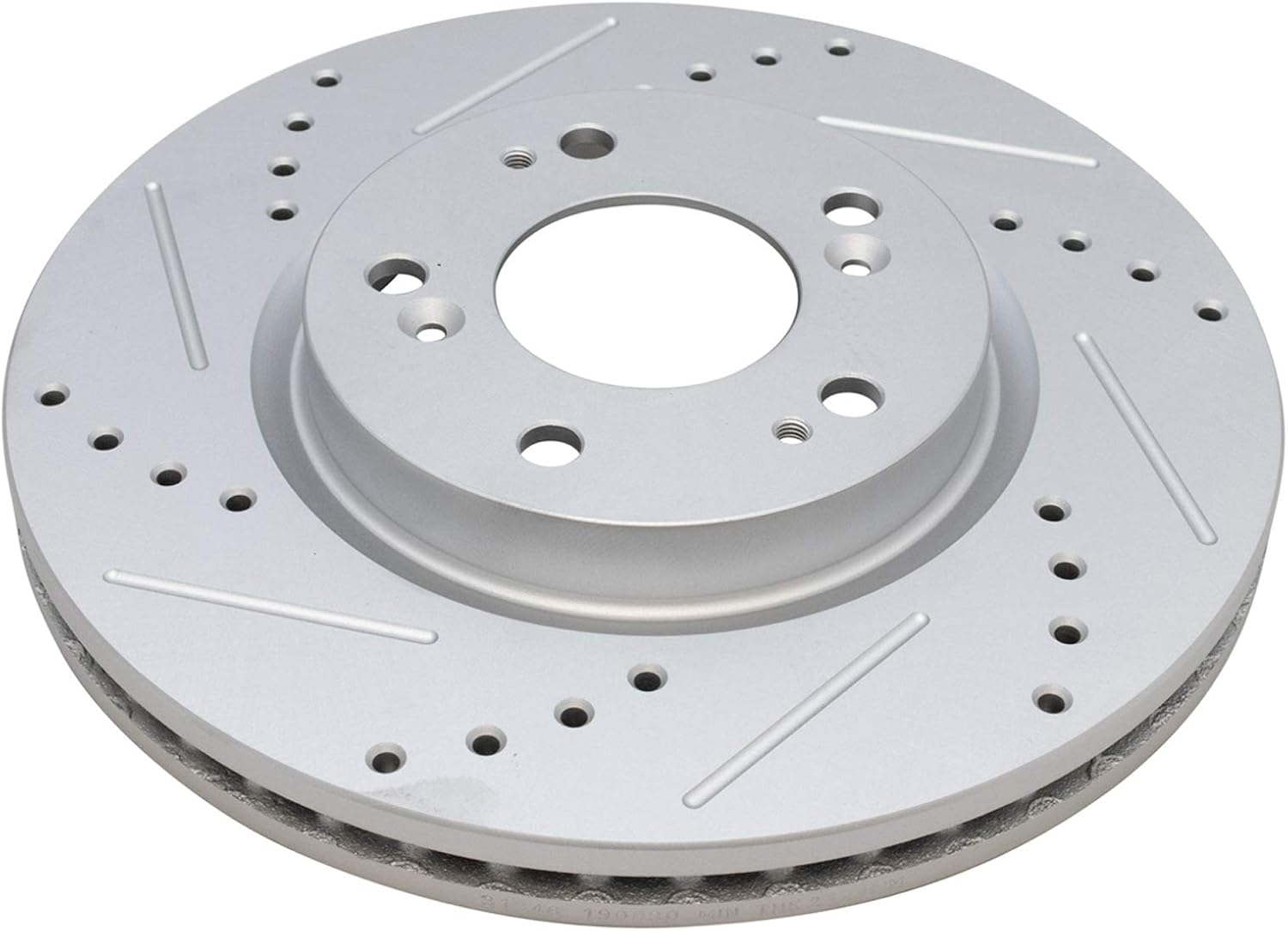 TRQ Front & Rear Brake Rotors Set Performance Premium G-Coated Slotted X Drilled Compatible with 2011-2014 Chrysler 200 2012-2014 Dodge Avenger 2007-2009 Caliber 2014-2015 Mitsubishi Lancer