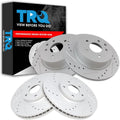 TRQ Front & Rear Performance Rotor Set Compatible with Nissan Murano