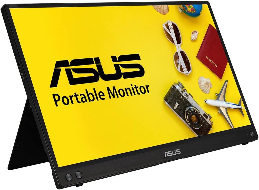 ASUS ZenScreen 15.6' 1080P Portable Monitor (MB16ACV) - Full HD, IPS, Eye Care, Flicker Free & VA24DQ 23.8' Monitor, 1080P Full HD, 75Hz, IPS, Adaptive-Sync/FreeSync, Eye Care
