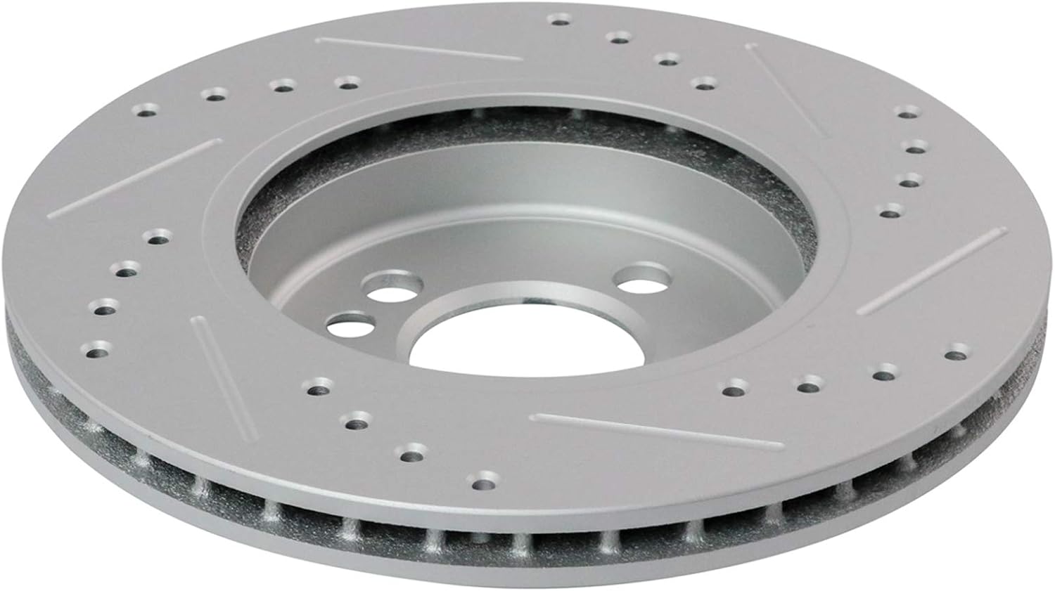 TRQ Performance Front and Rear Brake Rotor Set G Coated Drilled and Slotted Compatible with 2007-2015 Mini Cooper