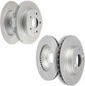 SCITOO Front Rear Brake Rotors, 4pcs Drilled & Slotted Brakes Kit fit for 2006-2011 for Honda Civic