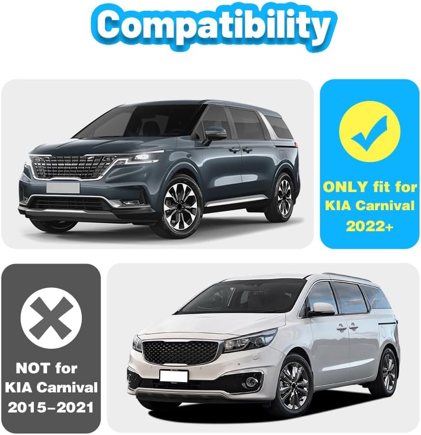 550LBS Running Boards fit for KIA Carnival 2022-2026 Side Step Nerf Bar Accessories，No Drill Installation