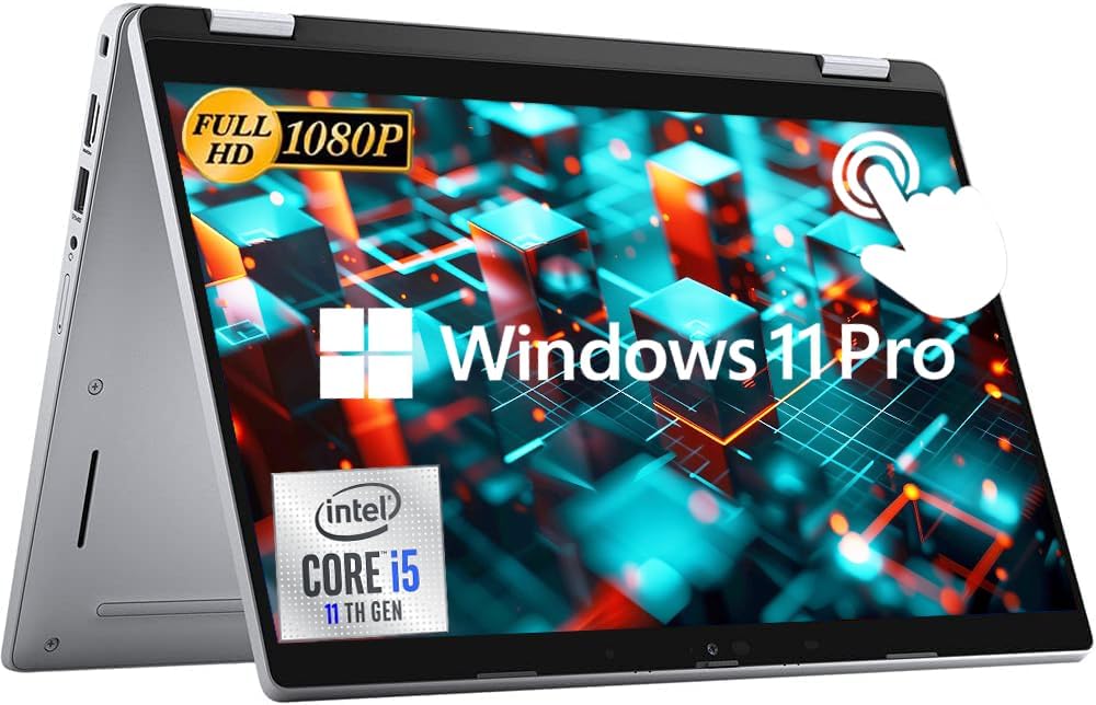 Dell Latitude 5320 2-in-1 13.3' FHD Touchscreen Laptop Computer, 11th Gen Intel Quad Core i5, 16GB DDR4 RAM, 512GB SSD, Backlit Keyboard, HDMI, Thunderbolt 4, Windows 11 Pro (Renewed)