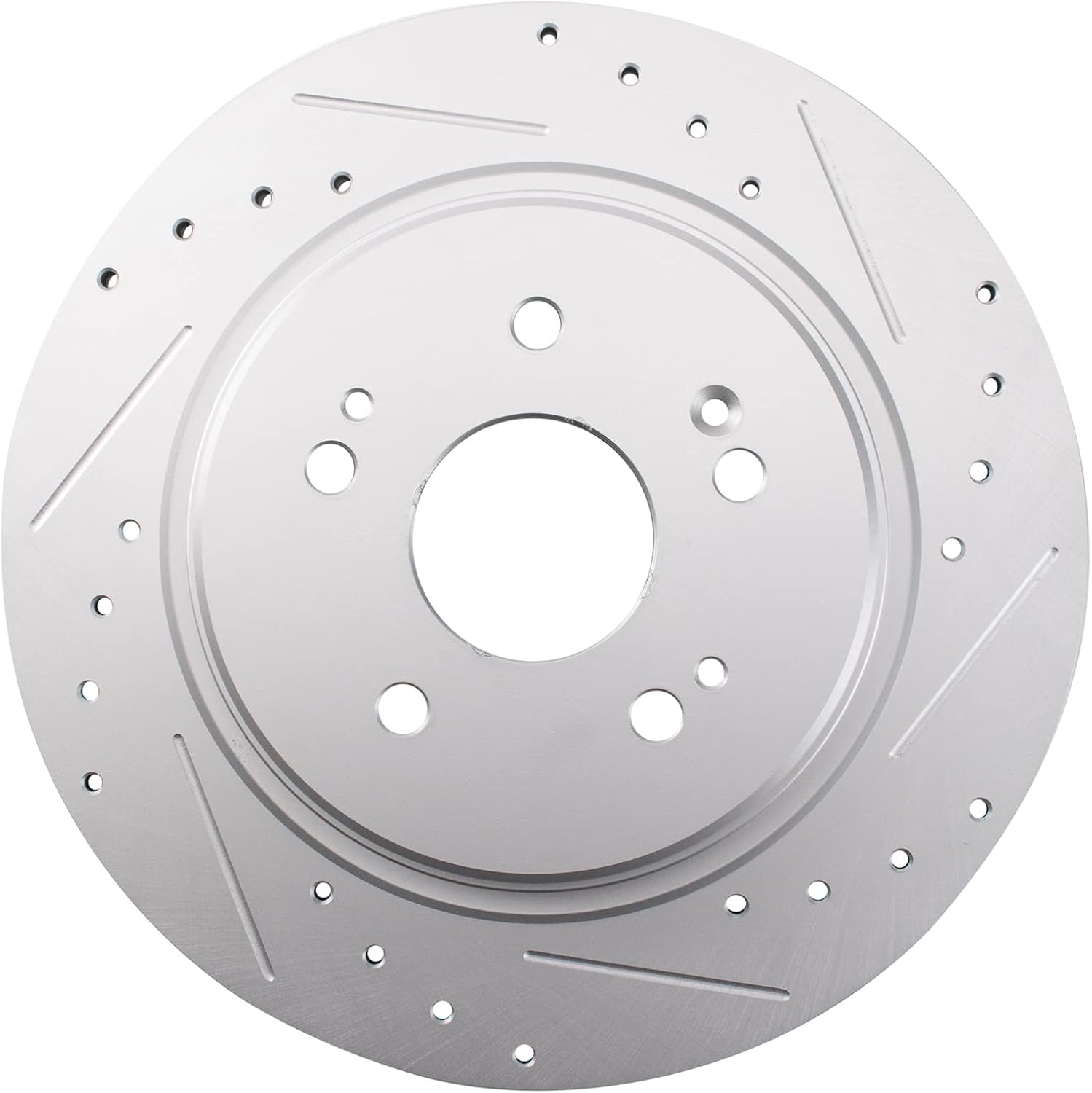 TRQ Performance Front and Rear Brake Rotor Set G Coated Drilled and Slotted Compatible with 2017-2024 Honda CR-V