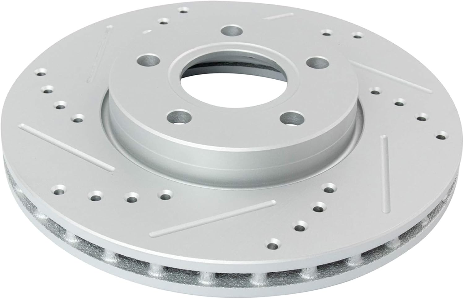 TRQ Performance Front and Rear Brake Rotor Set G Coated Drilled and Slotted Compatible with 2012-2018 Ford Focus