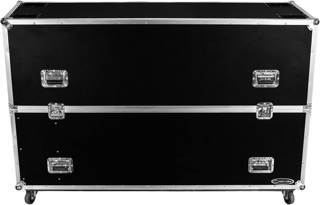 Dual 75' Flat Screen Monitor Case with Casters
