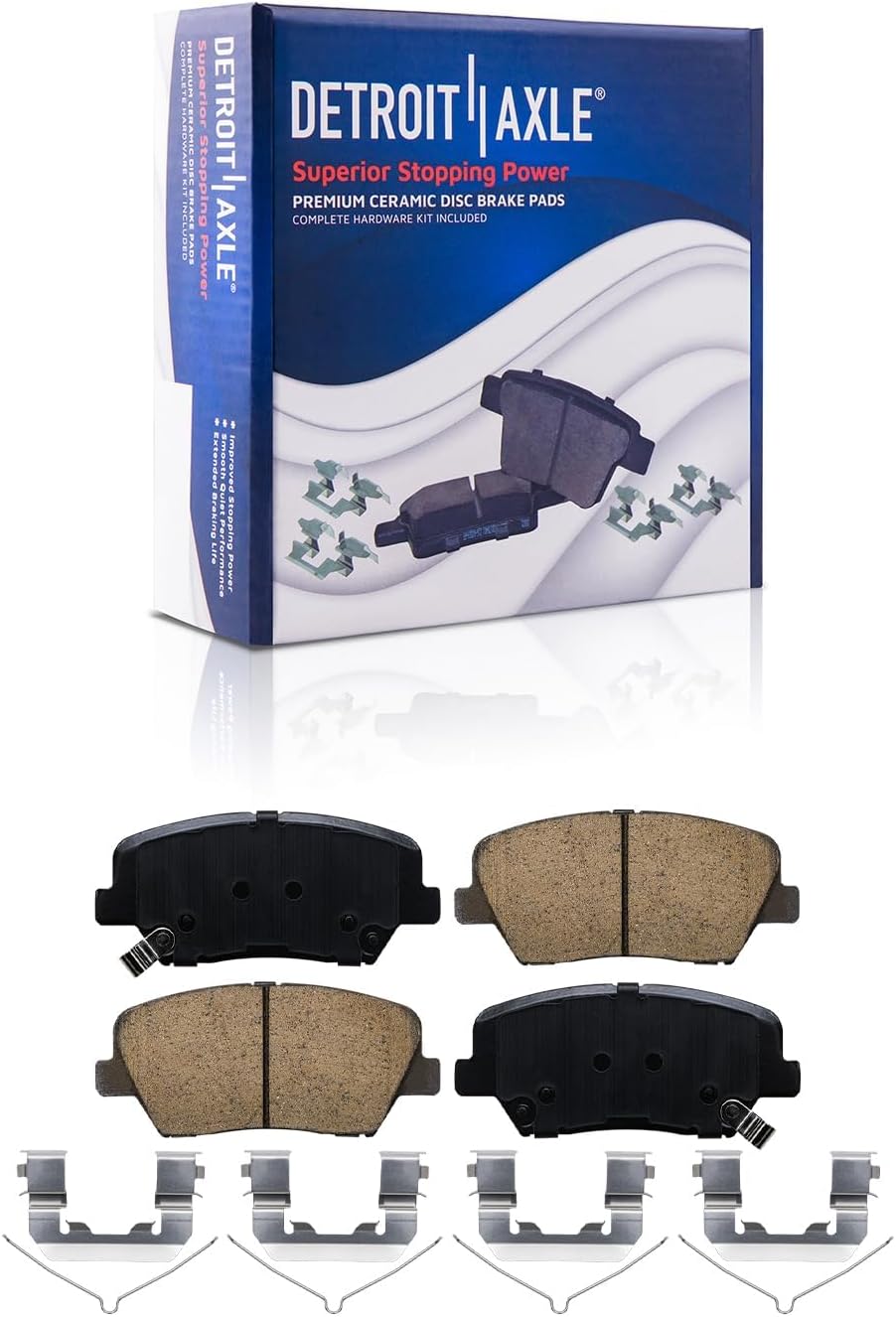 Detroit Axle - Front Brake Kit for Hyundai Santa Fe Sport Kia Sorento Disc Brake Rotors Ceramic Brakes Pads Replacement: 12.60'' inch Rotors