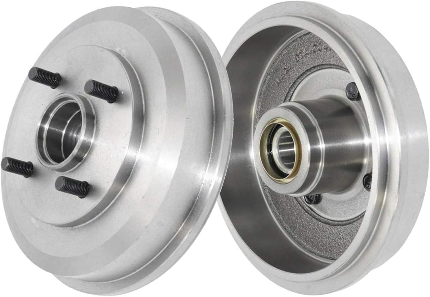Detroit Axle - Brake Rotors Drums for Ford 2005 2006 2007 Focus, Front Disc Brake Rotors Rear Brake Drums w/Bearings Replacement Brakes