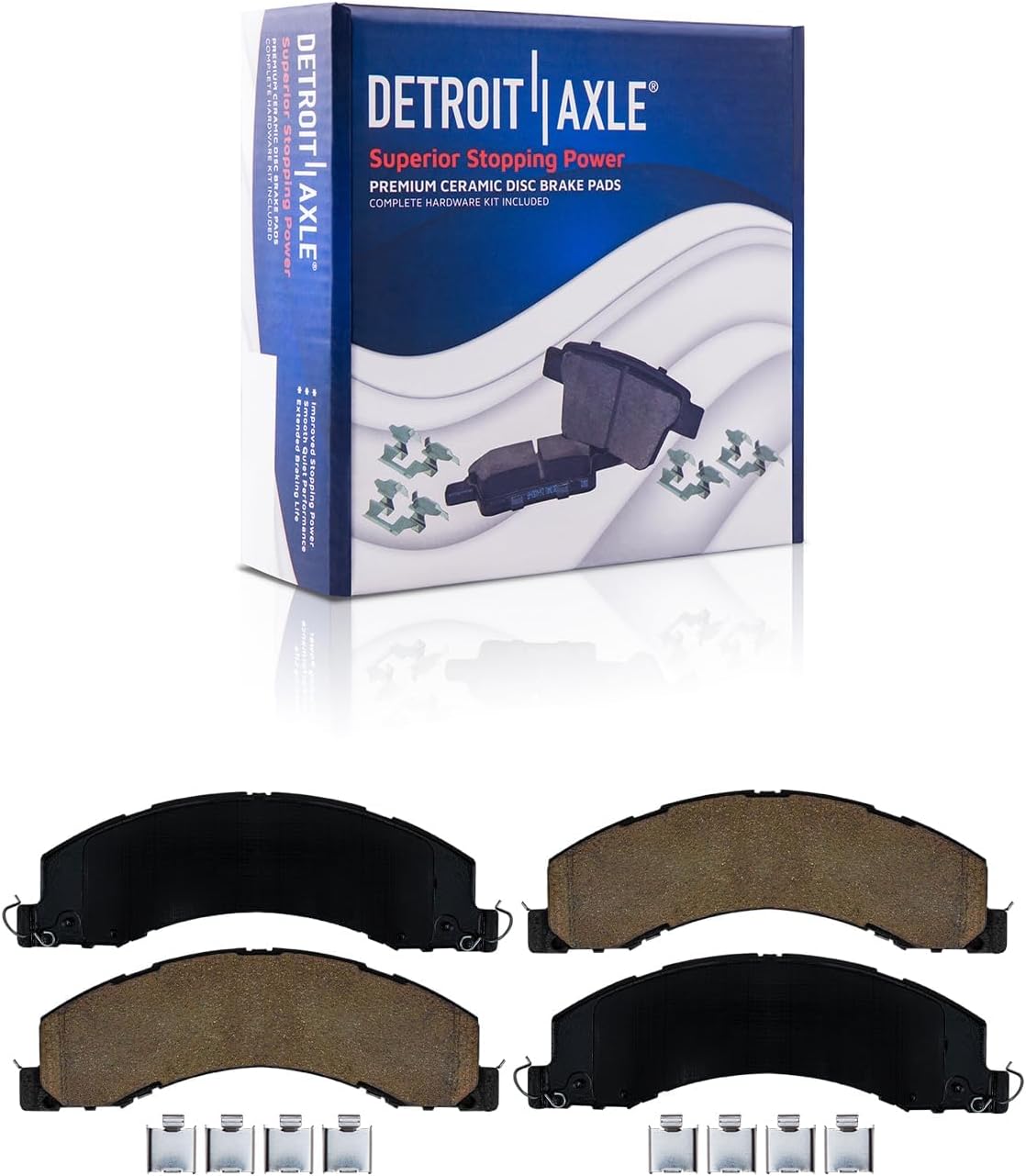 Detroit Axle - Front Brake Kit for 2008-2024 Dodge Ram 4500 5500, 15.35' inch Front and Rear Drilled Brake Rotors Ceramic Brakes Pads 2009 2010 2011 2012 2013 2014 2015 2016 2017 2018 2019 Replacement