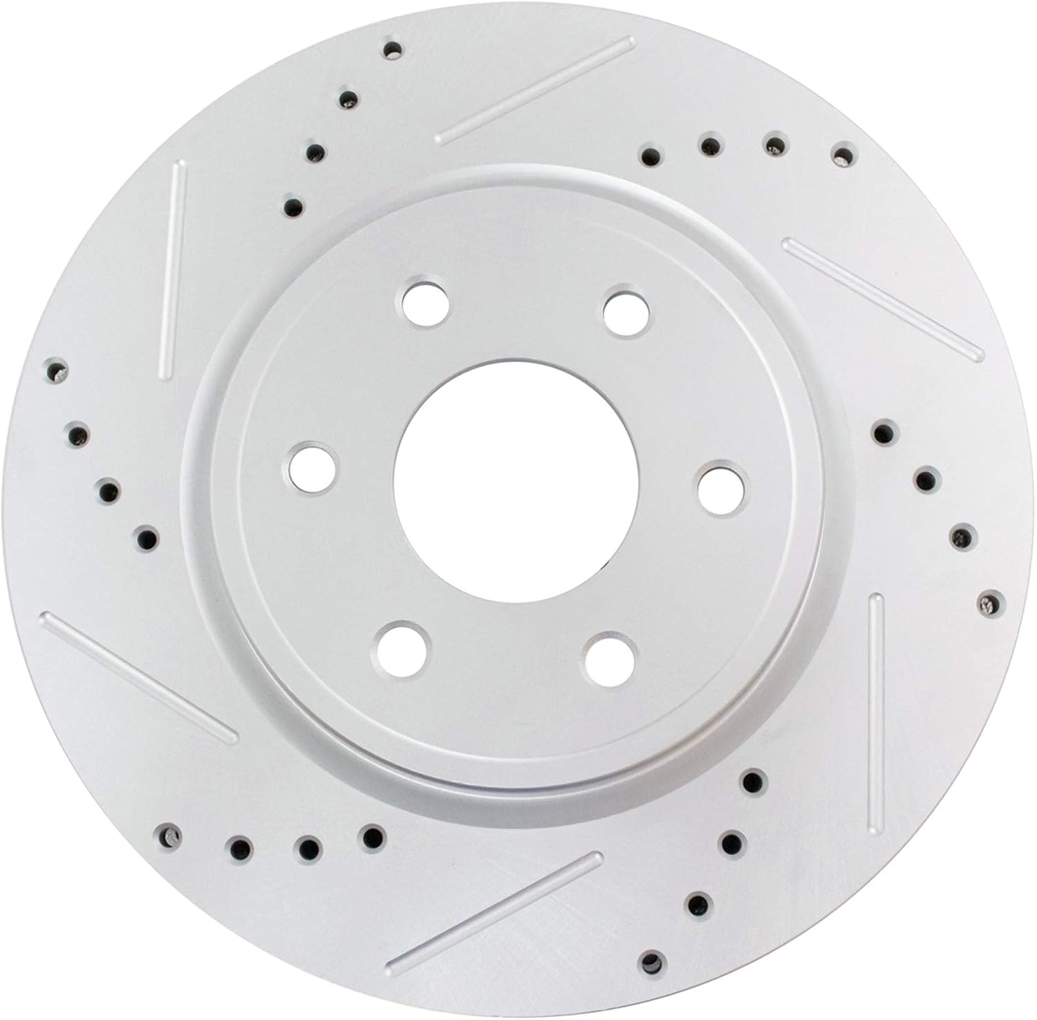 TRQ Performance Front and Rear Brake Rotor Set G Coated Drilled and Slotted Compatible with 2005-2012 Nissan Pathfinder