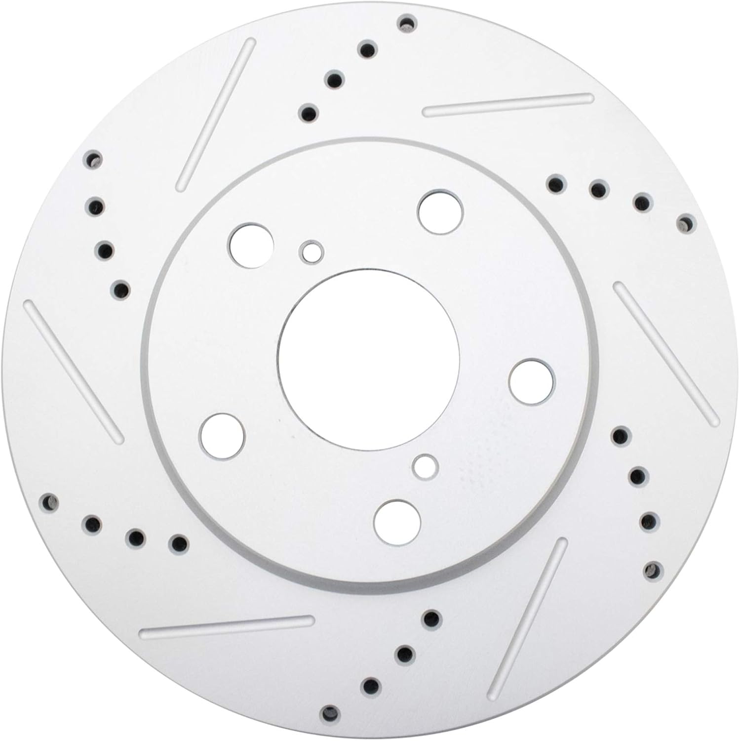 TRQ Performance Front and Rear Brake Rotor Set G Coated Drilled and Slotted Compatible with 2010-2012 Lexus HS250h 2006-2018 Toyota RAV4