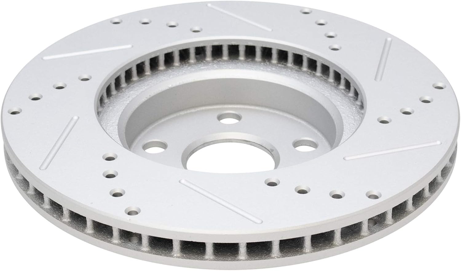 TRQ Front & Rear Brake Rotors Set Performance Premium G-Coated Slotted X Drilled Compatible with 2005-2010 Scion tC