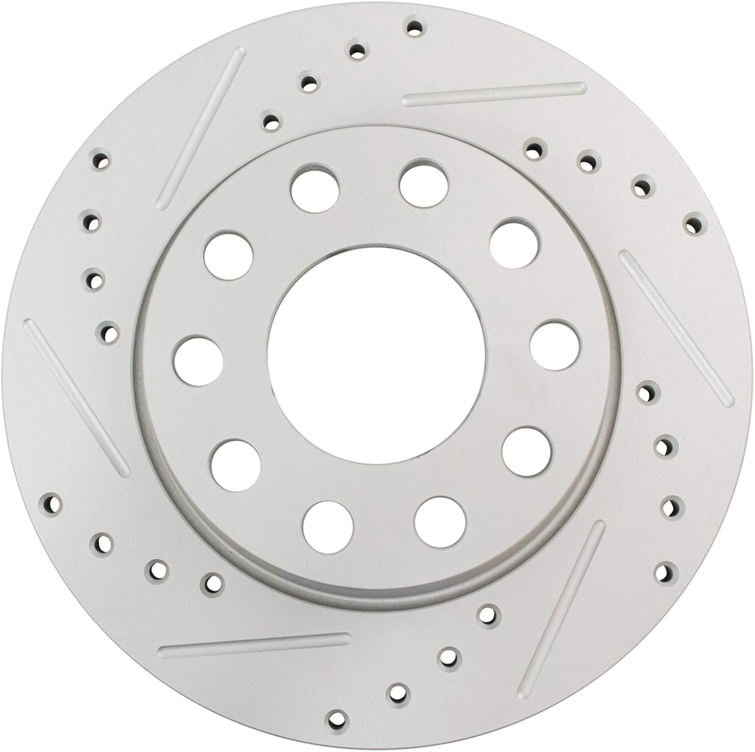 TRQ Performance Front and Rear Brake Rotor Set G Coated Drilled Slotted Compatible with 2005-2006 Audi A4 A4 Quattro