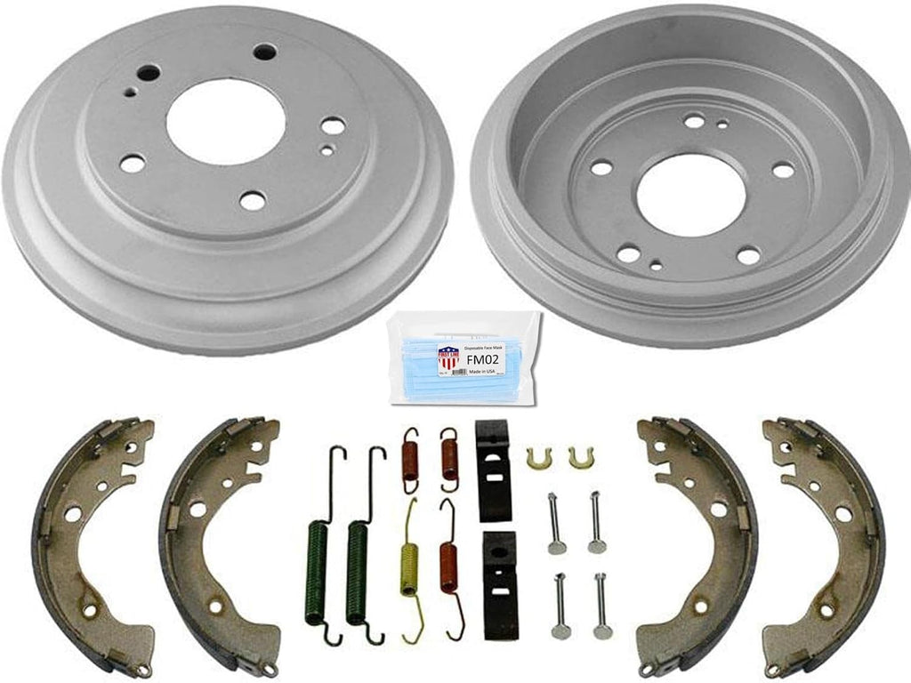 Rear Brake Drums Brake Shoes & Hardware Spring Kit Replacement Parts For Honda Civic 2006-2015