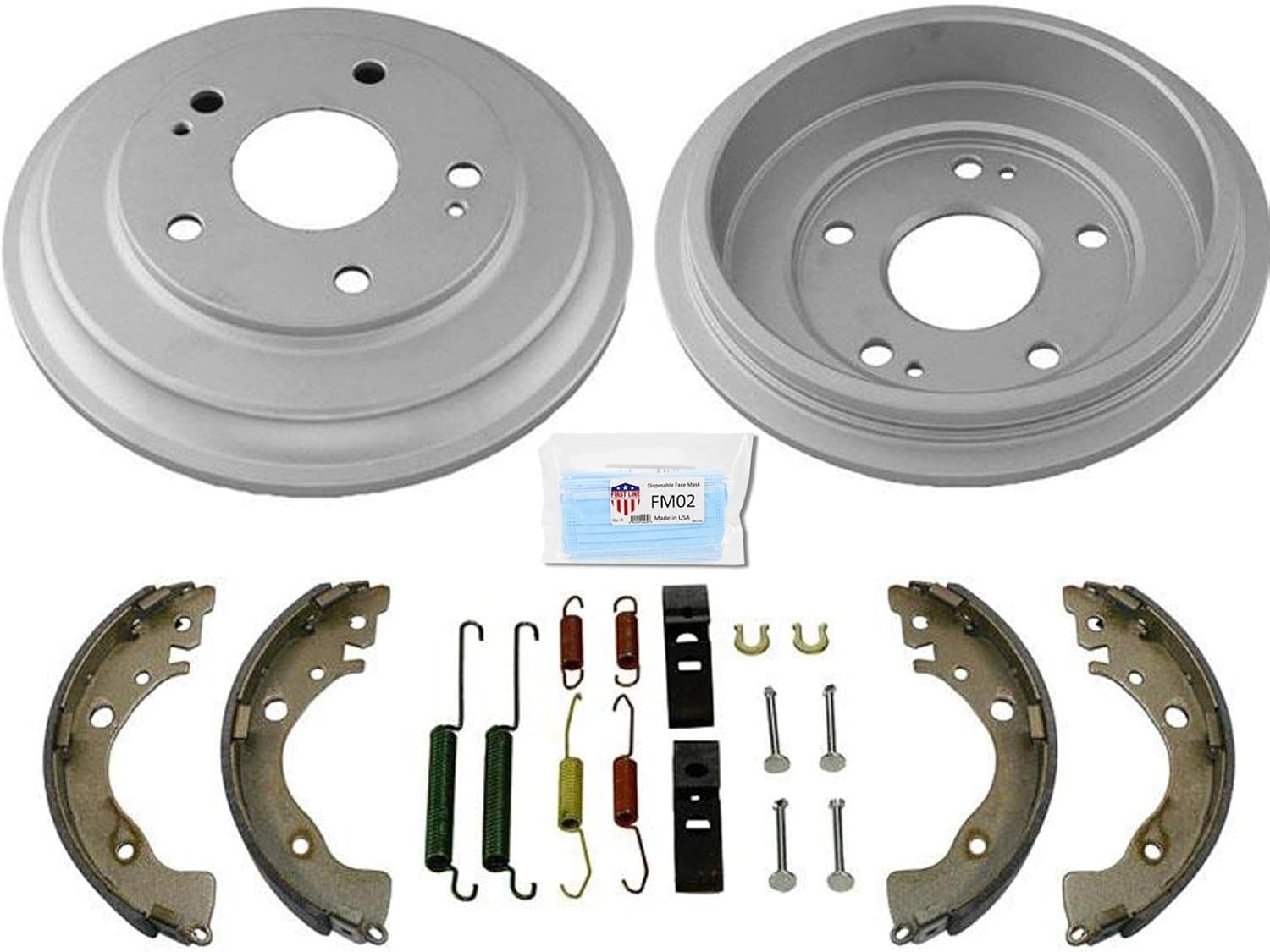 Rear Brake Drums Brake Shoes & Hardware Spring Kit Replacement Parts For Honda Civic 2006-2015