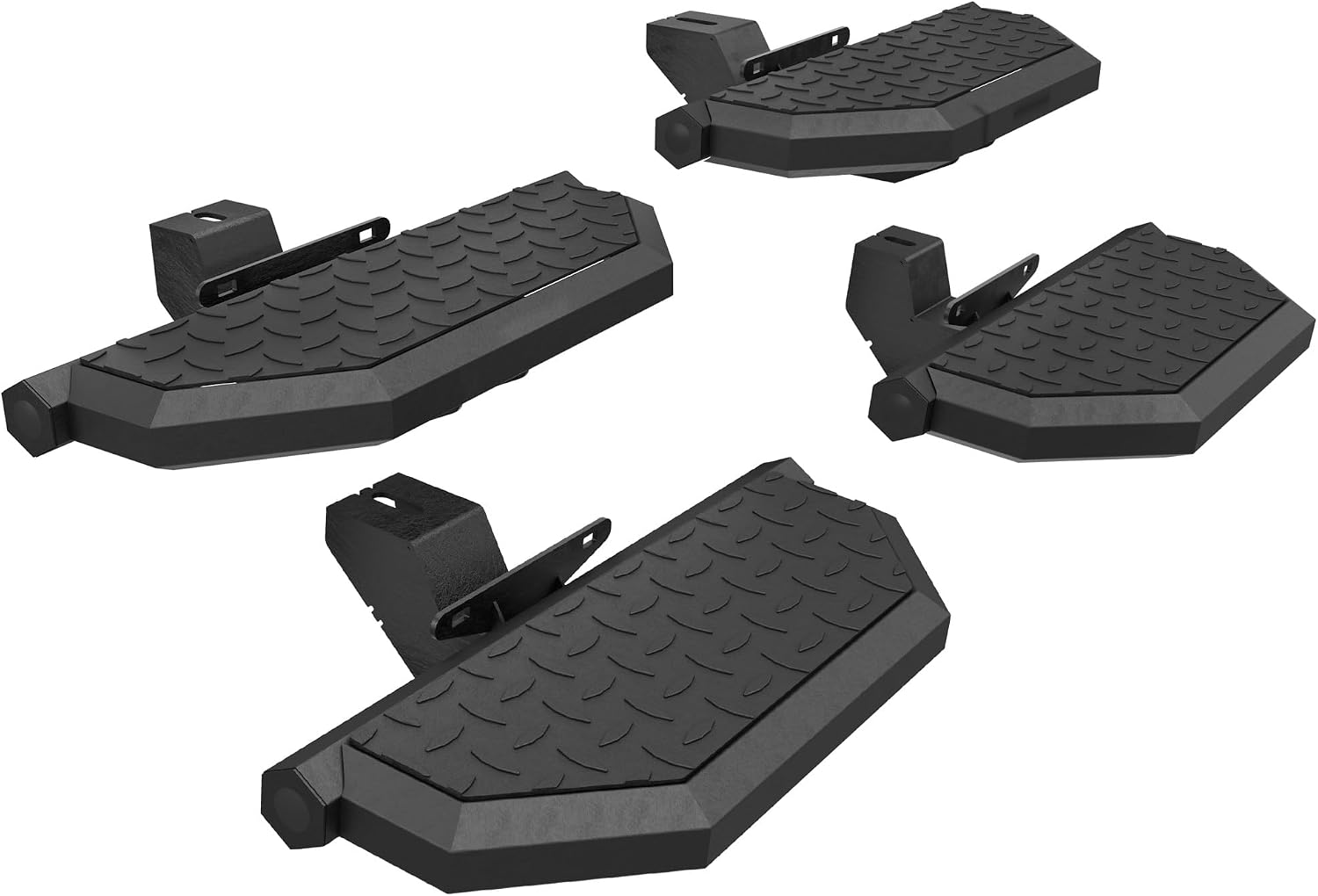 4PCS Running Boards Compatible with 2018-2026 Jeep Wrangler JL 4-Door & 2020-2026 Jeep Gladiator JT(4 Full Size Doors), 7.1' D Side Steps, Heavy-Duty Steel Carbon Steel Nerf Bars