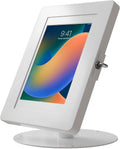 Premium iPad Retail POS Stand – CTA Upscale Tablet Kiosk Stand with 360 Degree Rotation & Locking for Retail, Restaurants & More – for Surface Pro 3-8th Gen, iPad Pro 12.9' & More – White (PAD-HSKSWL)