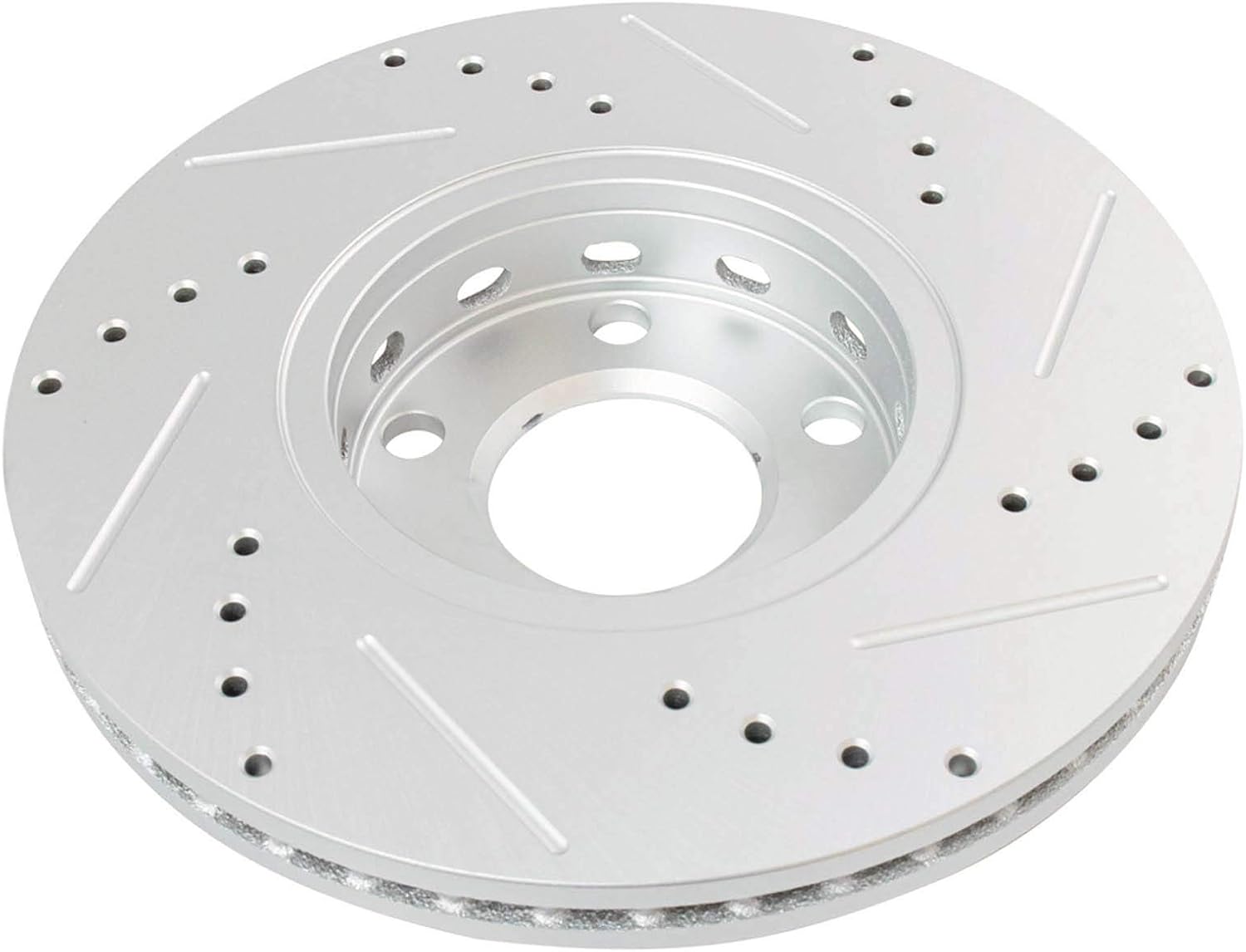 TRQ Performance Front and Rear Brake Rotor Set G Coated Drilled Slotted Compatible with 2005-2006 Audi A4 A4 Quattro