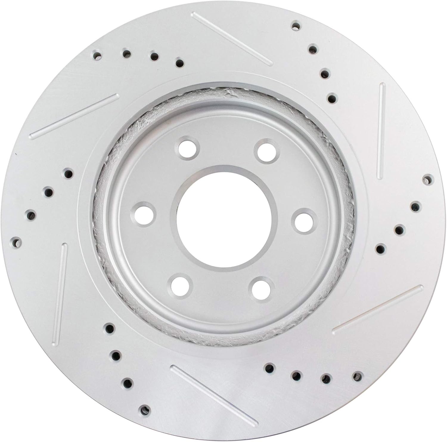 TRQ Performance Front and Rear Brake Rotor Set G Coated Drilled and Slotted Compatible with 2005-2012 Nissan Pathfinder
