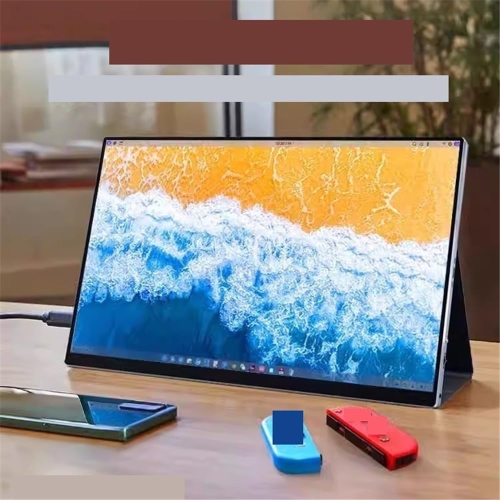 Portable Monitor for Laptop 15.6 Inch Portable Monitor Full HD 4K Resolution 16:9 Multi-Function Extended Screen Portable Gaming Monitor