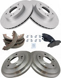 Replacement Brake Pads and Coated Rotors - Brake Drum and Shoe Kit with Posi-Quiet Ceramic Pads - fits 2006-2011 Honda Civic