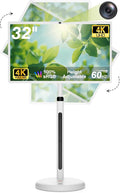 32 Inch Portable Smart TV on Wheels, RollingTV Touch Screen Monitor,with 4k Camera,(8GRAM+128GB),Android 13,(5-8-HourBattery,Full Swivel Rotation (32 inch Pro)