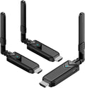 Wireless HDMI Transmitter and Receiver,1148FT/350m 4K Decode 1080P Output Plug&Play 2.4G/5.8G Portable HDMI Wireless for Streaming Video and Audio to Monitor from Laptop/PC/TV Box/Projector（1v2）