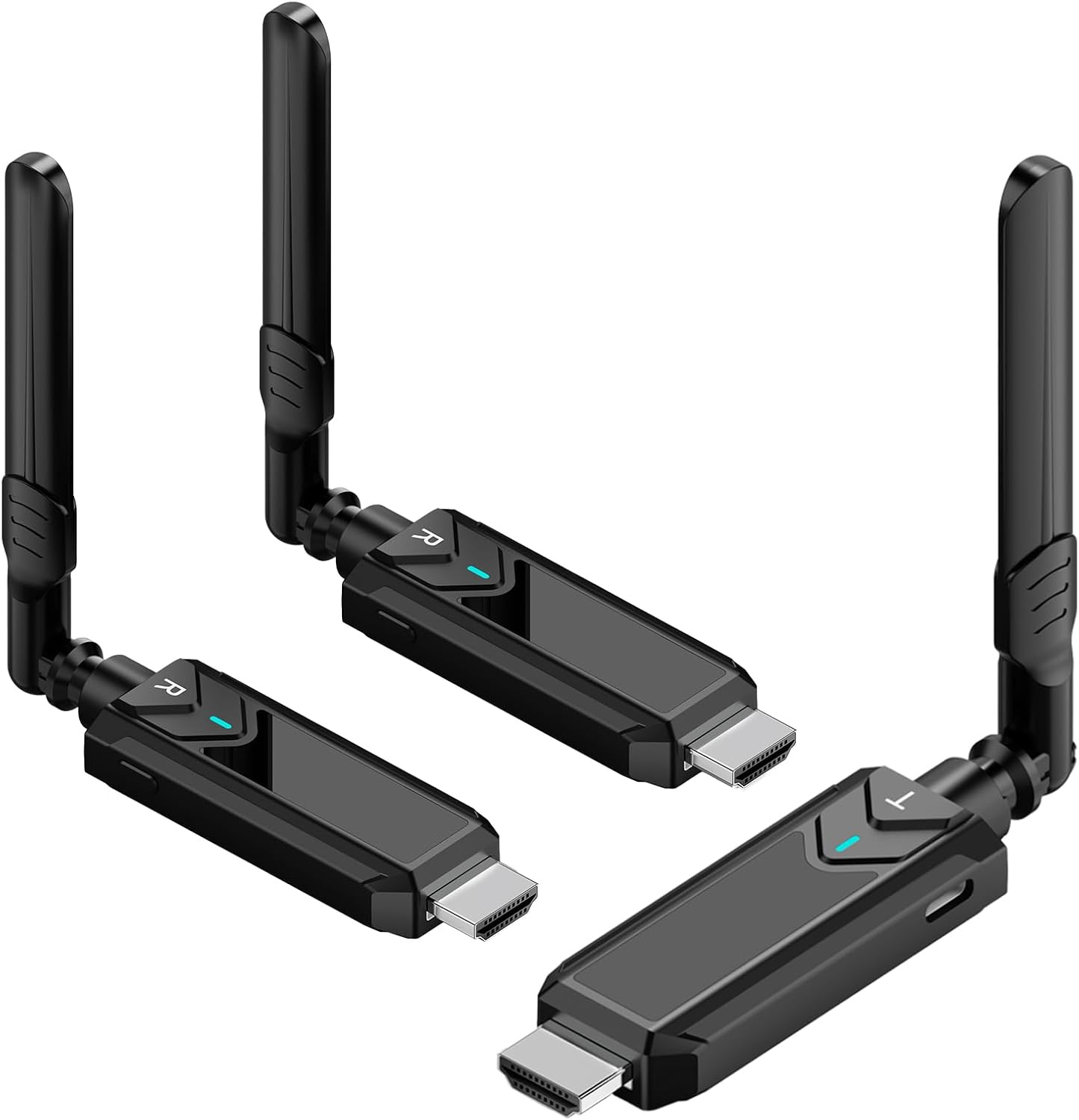 Wireless HDMI Transmitter and Receiver,1148FT/350m 4K Decode 1080P Output Plug&Play 2.4G/5.8G Portable HDMI Wireless for Streaming Video and Audio to Monitor from Laptop/PC/TV Box/Projector（1v2）