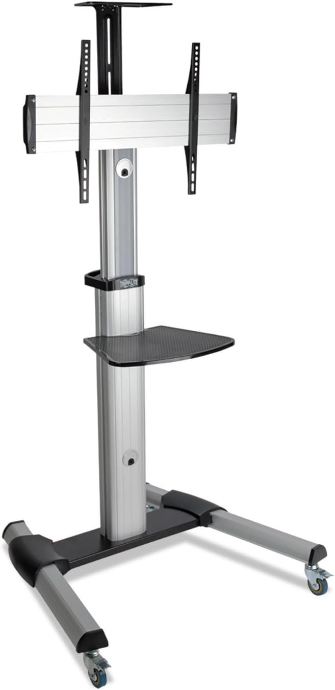 Tripp Lite Mobile TV Monitor Flat-Panel Floor Stand Cart Height-Adjustable LCD 32-70' Display (DMCS3270XP), Black