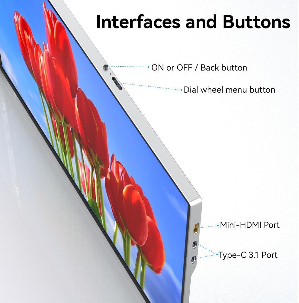 VSDISPLAY 14'' Triple Laptop Screen Extender 1920x1200 IPS Portable Display Dual Monitor with Mini H/D USB-C Plug and Play for 13.3''-16'' Laptops