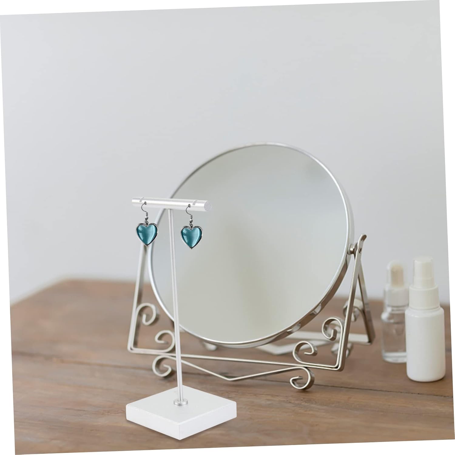 1pc Earring Display Stand Earrings Holder Jewelry Holder Stand T- Shaped Storage Rack Earring Display Bracelet Stand Jewelry Storage Stand Aluminum Alloy Monitor Detachable
