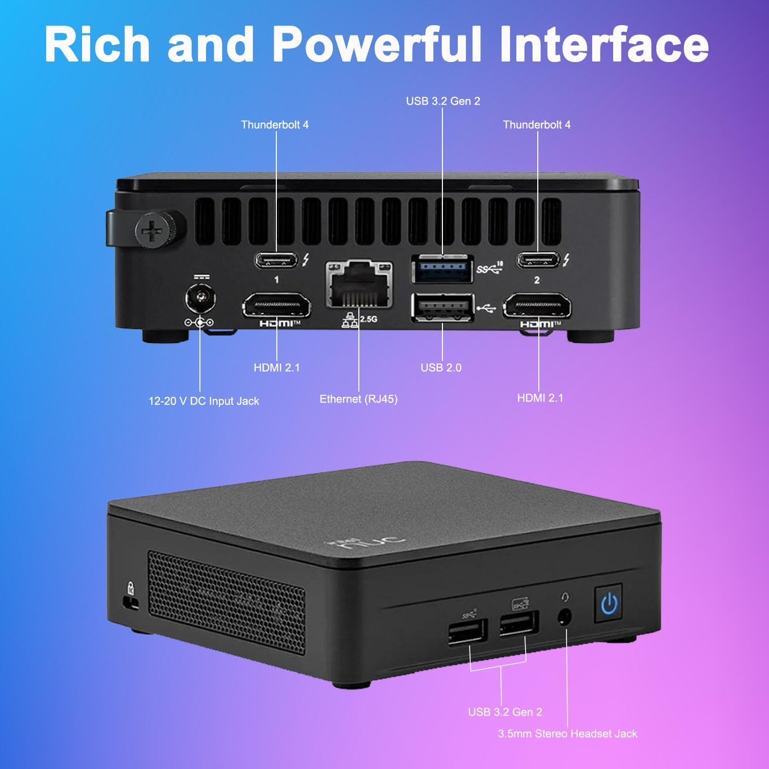 Intel NUC 13 Pro Slim Kit Mini PC (Intel 6-Core i3-1315U, 16GB DDR4 RAM, 1TB SSD) Booksize Business Desktop, Support 4 x 4K Monitors, HDMI, 2x Thunderbolt 4, Wi-Fi 6E, Win 11 Pro, NUC13ANHI3 - ASUS