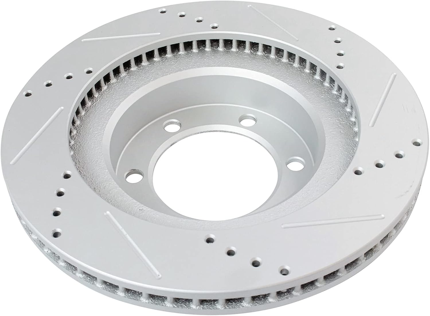 TRQ Front and Rear Brake Rotor Set G Coated Drilled and Slotted Compatible with 2003-2009 Lexus GX470 2003-2009 Toyota 4Runner