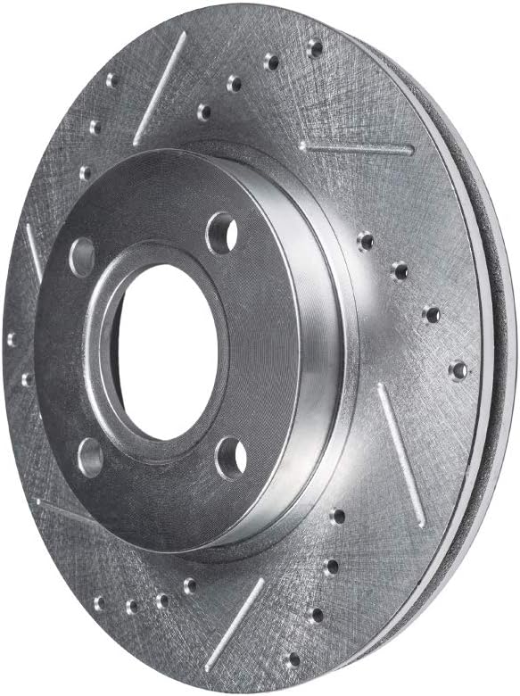 Detroit Axle - Brake Rotors for 2018-2022 Ford Ecosport, Drilled and Slotted Disc Brake Rotors 2019 2020 2021 Replacement: 11.81' inch Front and 10.67' inch Rear