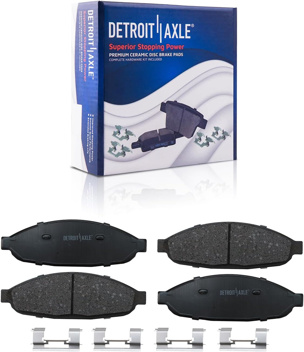 Detroit Axle - Brake Kit for 2004 2005 2006 2007 2008 Chrysler Pacifica Disc Brake Rotors Ceramic Brakes Pads Front and Rear Replacement
