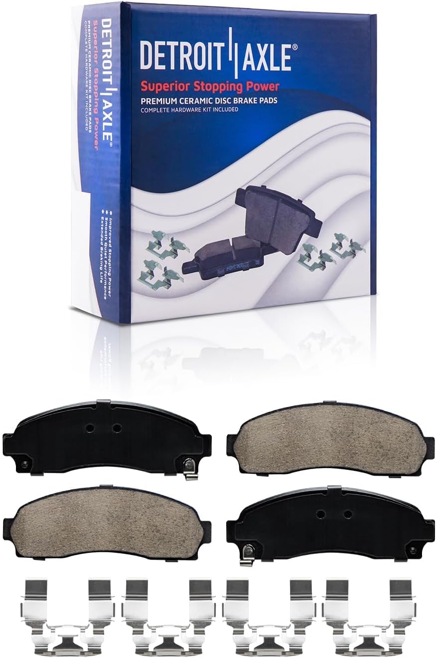 Detroit Axle - Brake Kit for 4WD 2010 2011 Ford Ranger Disc Brake Rotors Ceramic Brakes Pads w/Hardware Replacement Front and Rear