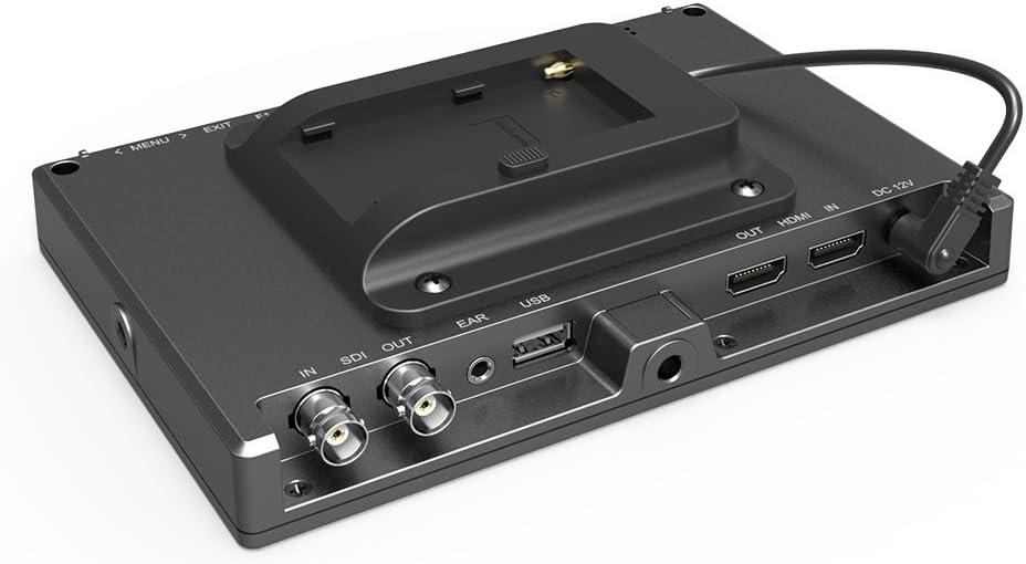 LILLIPUT FS7 7' Full HD Camera Monitor with 3G-SDI and 4K HDMI Metal Housing High Resolution F970 Plate for Camcorder DSLR