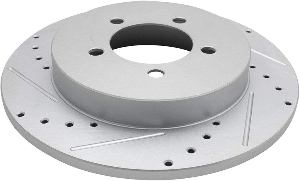 TRQ Performance Front and Rear Brake Rotor Set G Coated Drilled and Slotted Compatible with 2002-2005 Ford Explorer 2002-2005 Mercury Mountaineer