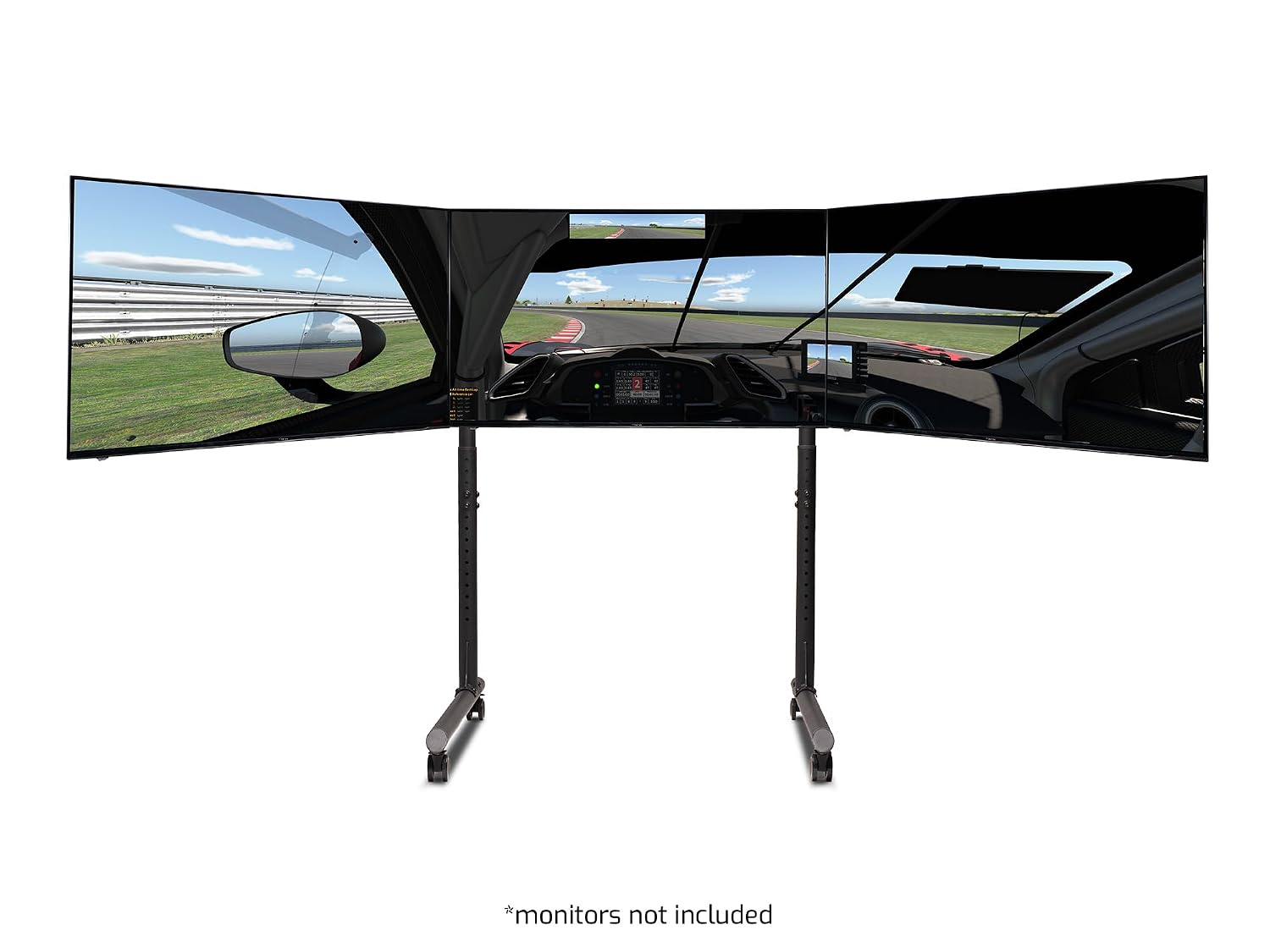 Next Level Racing Round Tube Freestanding Triple Monitor Stand (NLR-R011)