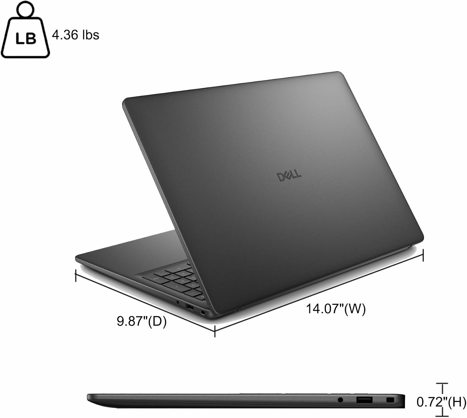 Dell 16 Laptop 16' WUXGA Touchscreen AMD 8-core Ryzen 7 250 (>i7-1355U) 32GB DDR5 1TB SSD Backlit ExpressCharge Wi-Fi6 for Creator Designer Business Professional Work Win11
