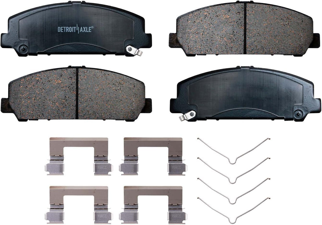 Detroit Axle - Front Brake Kit for 2007-2011 Nissan Armada 2008-2010 TITAN INFINITI QX56, Drilled and Slotted Disc Brake Rotors Ceramic Brakes Pads Replacement : 13.78' inch Rotor